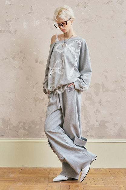 DIDDI MODA Relaxed Cargo Jogger With Embroidered Grapes