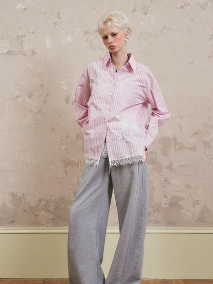 Relaxed Fit Stripe Waist Jogger Pants
