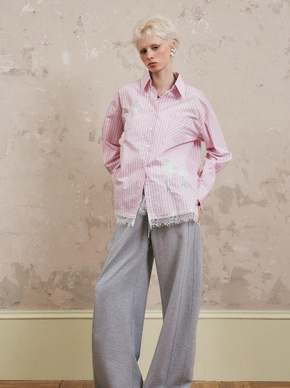 Relaxed Fit Stripe Waist Jogger Pants
