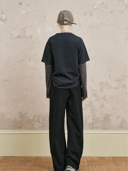Relaxed Fit Stripe Waist Jogger Pants