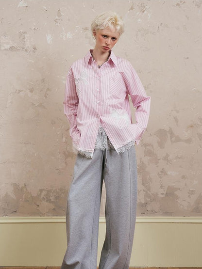 Relaxed Fit Stripe Waist Jogger Pants