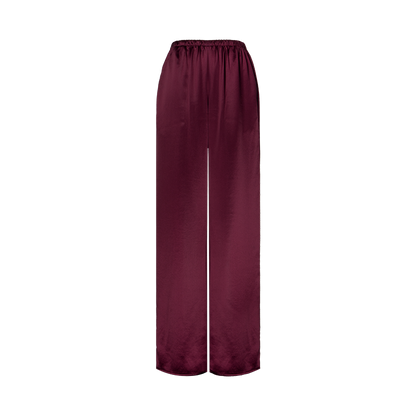 Relaxed Straight Satin Minimalist Pants