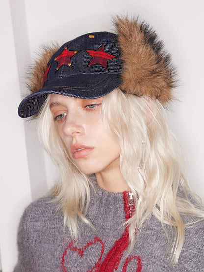 2th Desire Removable Star Heart Patch Snapback Baseball Cap With Studs Letters