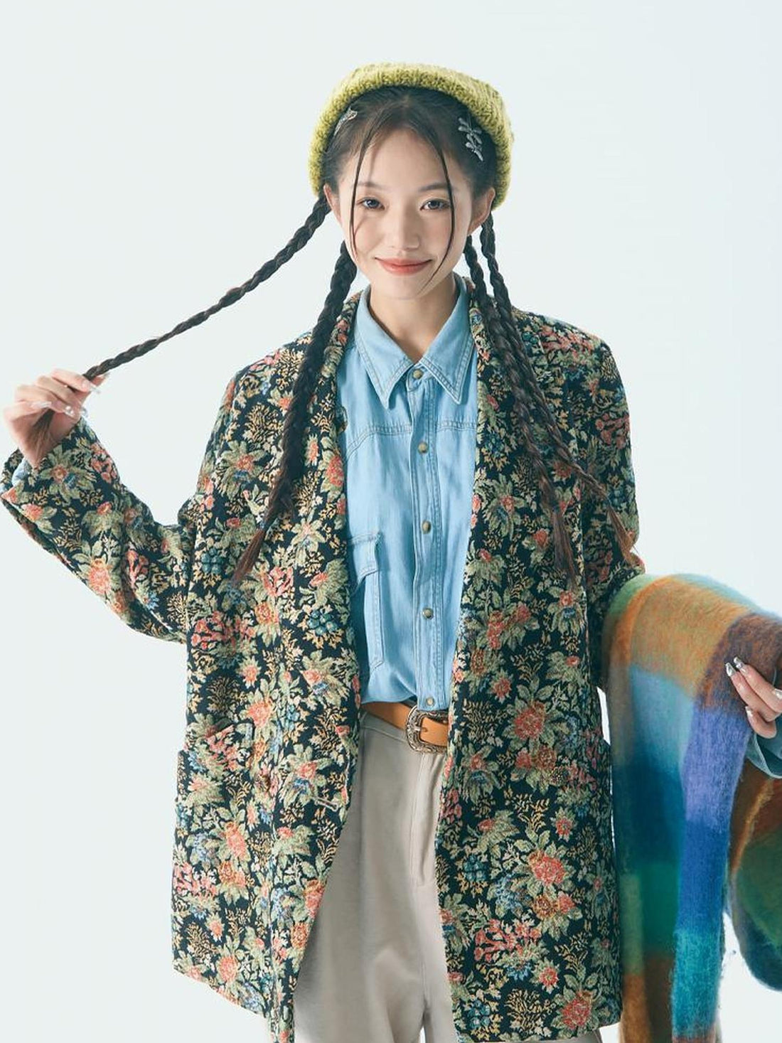 Sweet Mi Retro Bloom Lapel Jacket