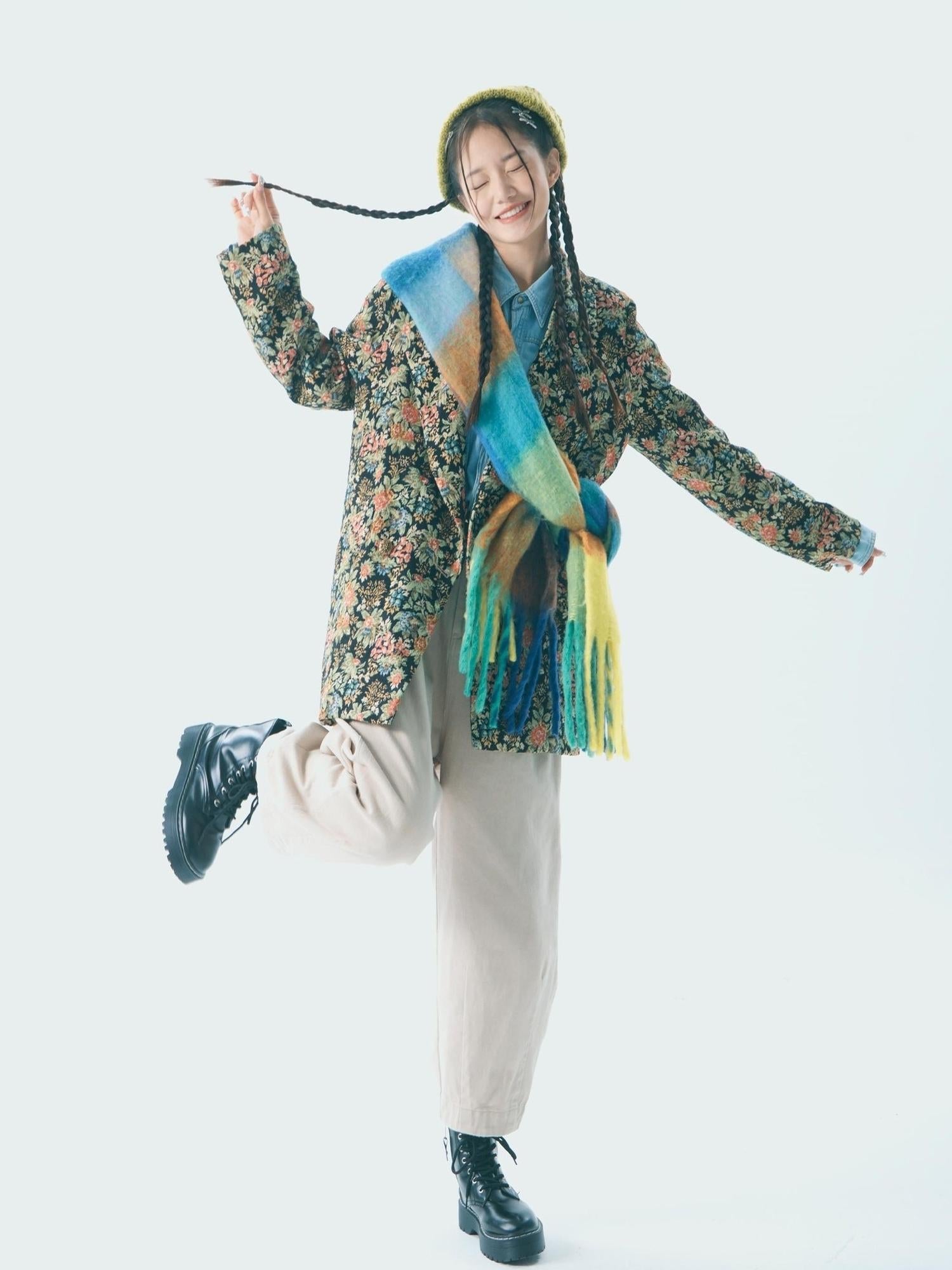Sweet Mi Retro Bloom Lapel Jacket