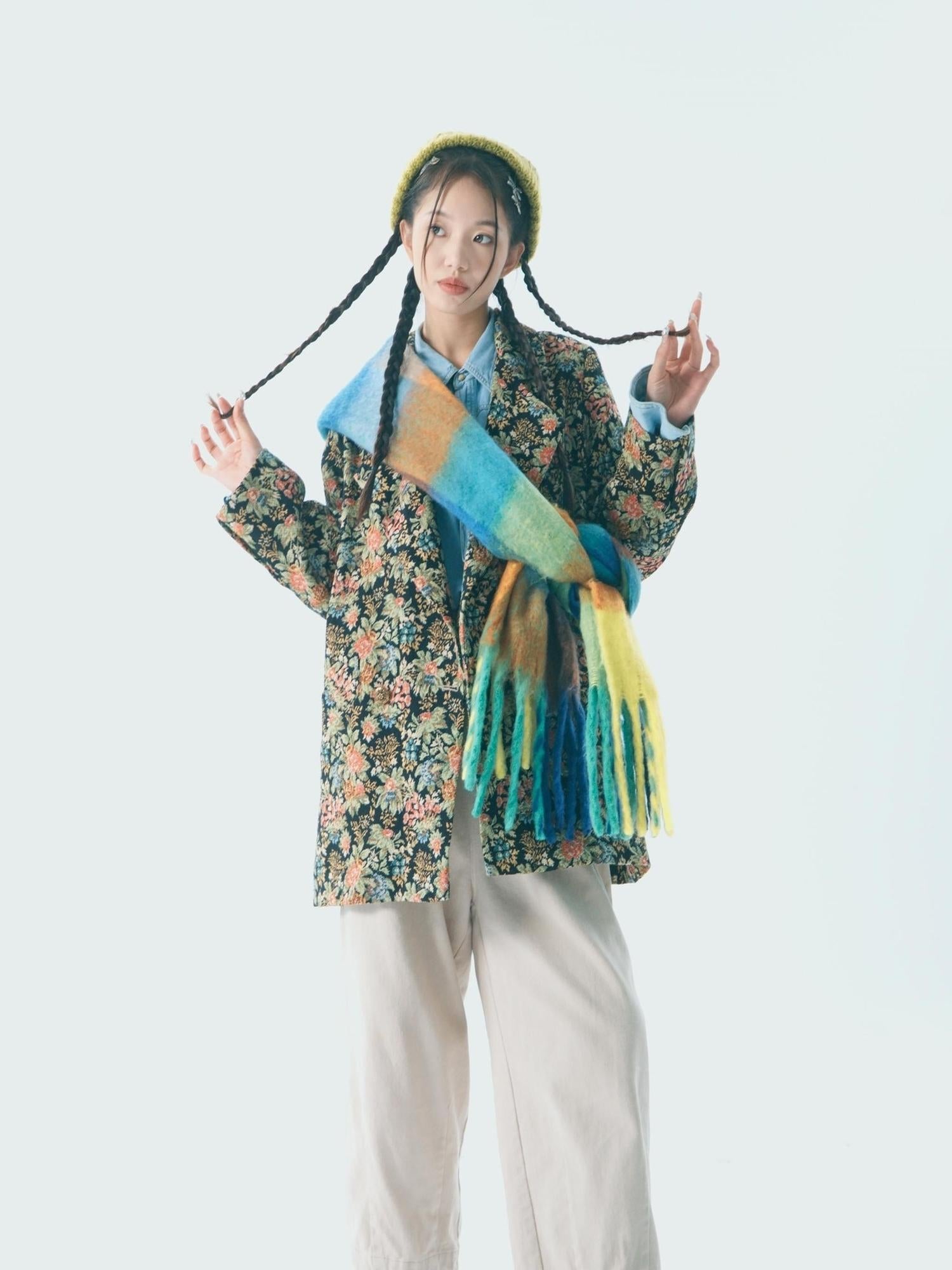 Sweet Mi Retro Bloom Lapel Jacket
