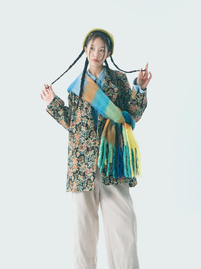 Sweet Mi Retro Bloom Lapel Jacket