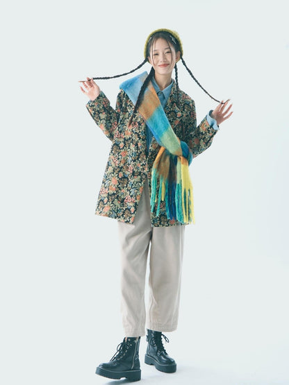 Sweet Mi Retro Bloom Lapel Jacket