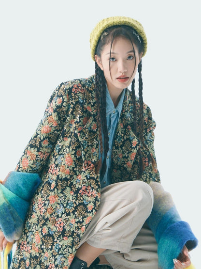 Sweet Mi Retro Bloom Lapel Jacket