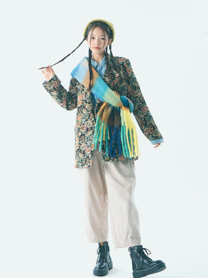 Sweet Mi Retro Bloom Lapel Jacket