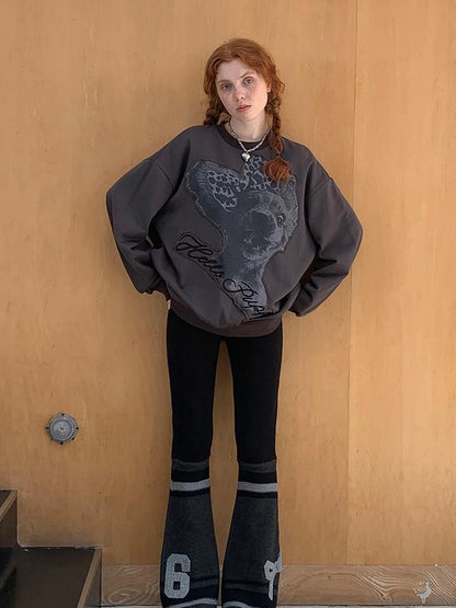 Retro Bow Knit Flare Pants