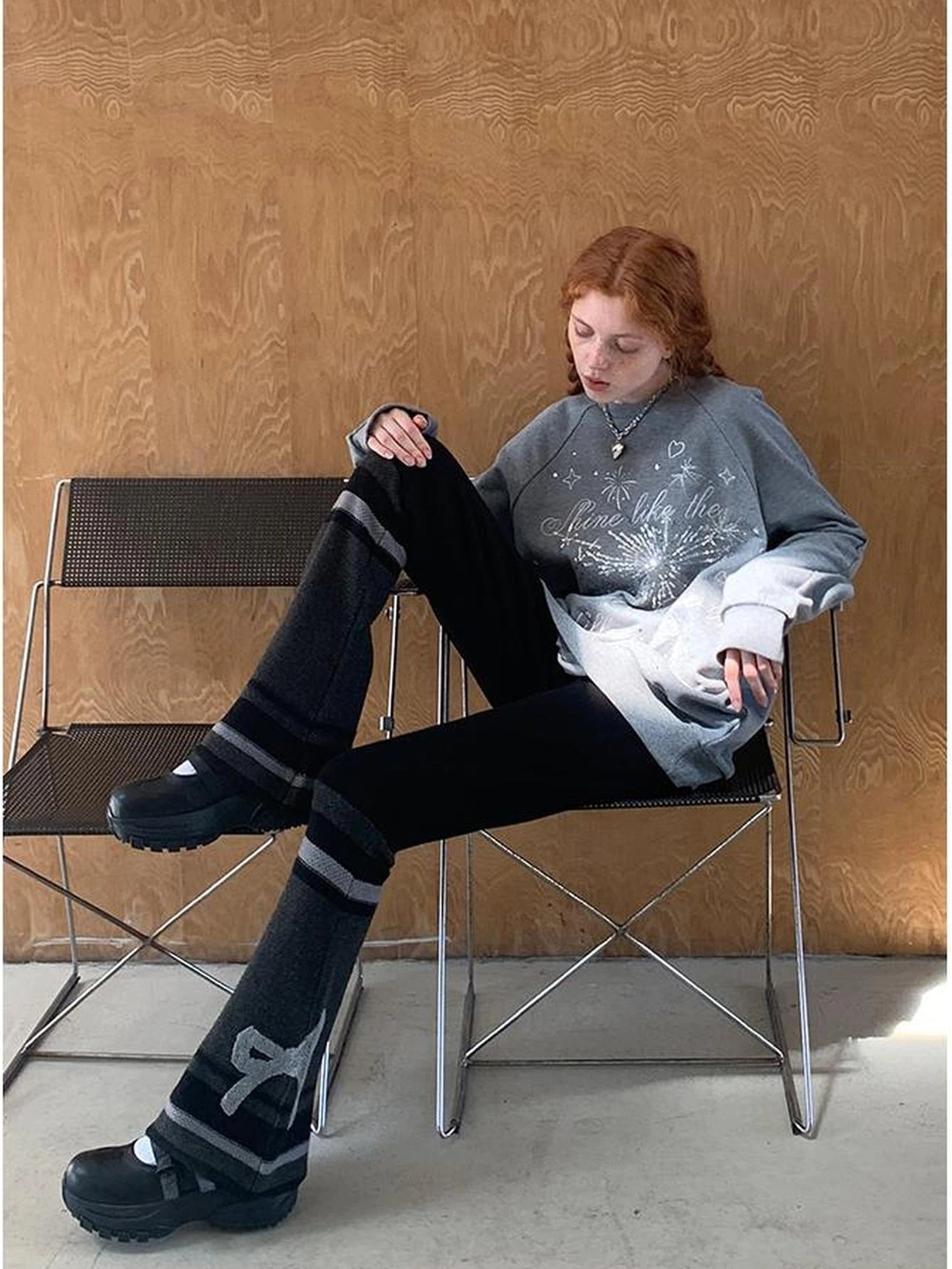 Retro Bow Knit Flare Pants