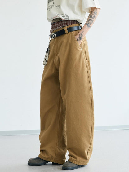 Peoplesense Retro Cotton Wide Leg Scimitar Pants Loose Fit