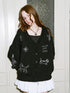 DIDDI MODA Retro Embroidered Dachshund V Neck Knit Cardigan