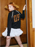 DIDDI MODA Retro Leopard Bow Knit Sweater