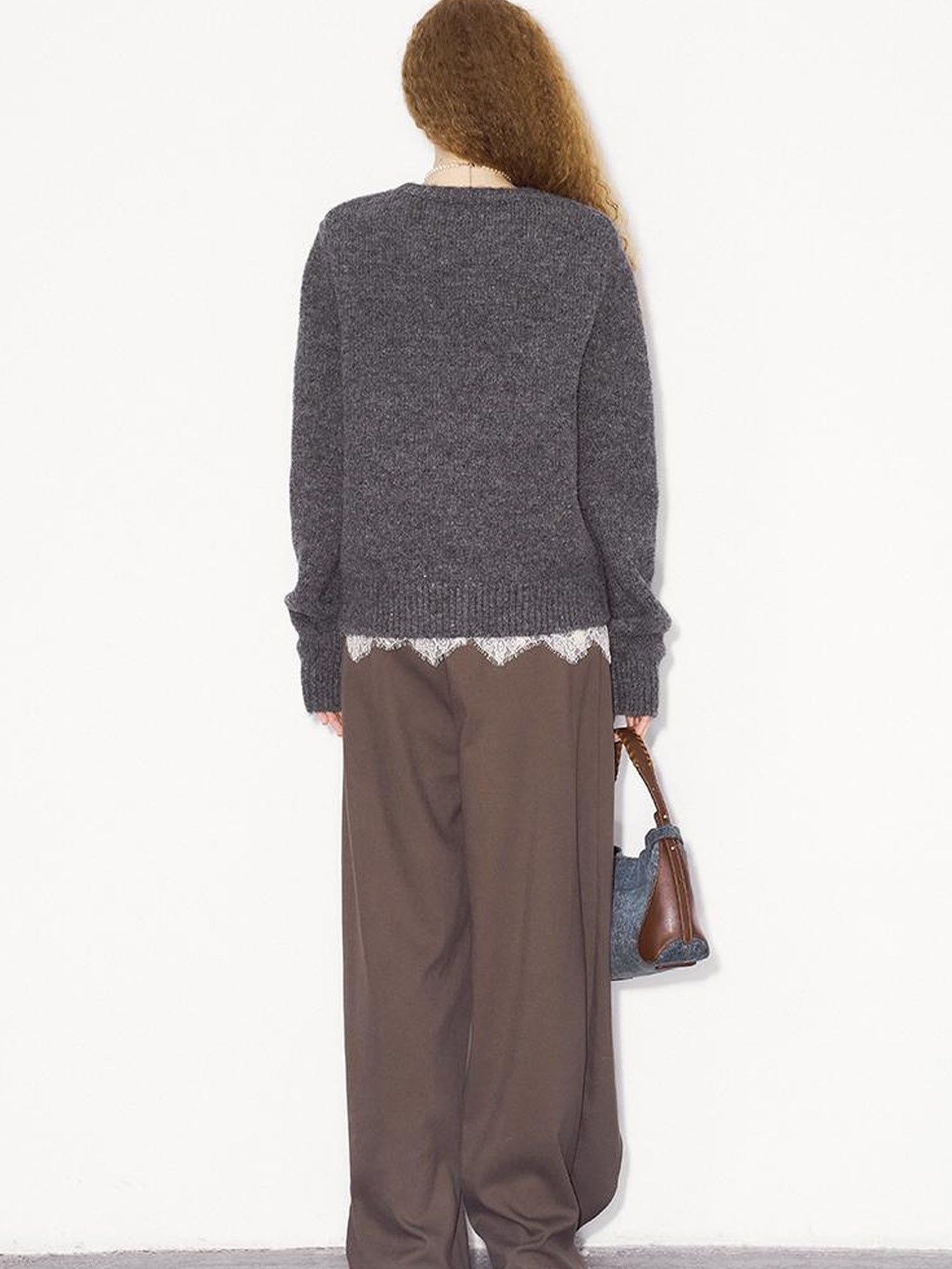 DIDDI MODA Retro Penguin Fair Isle Wool Sweater
