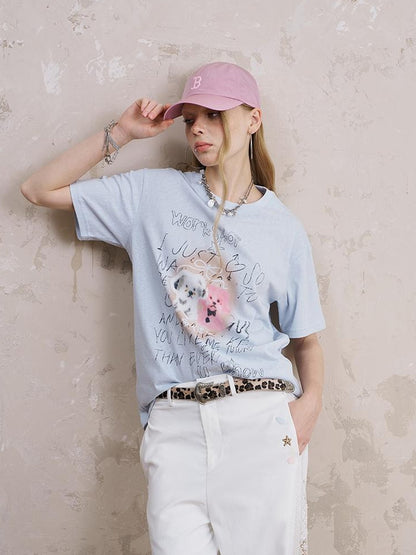 DIDDI MODA Retro Puppy Tee Cat Play Shirt