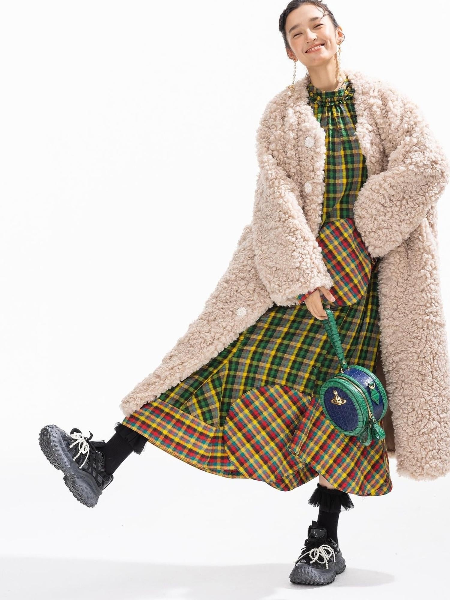 Sweet Mi Retro Quilted Fur Trim Hooded Coat Eco Wash Relaxed Fit