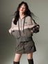 DIDDI MODA Retro Sporty Hoodie Skirt Set
