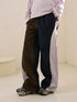 DIDDI MODA Retro Sporty Split Panel Nylon Pants