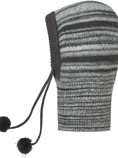 DIDDI MODA Retro Striped Knit Beanie Scarf Set