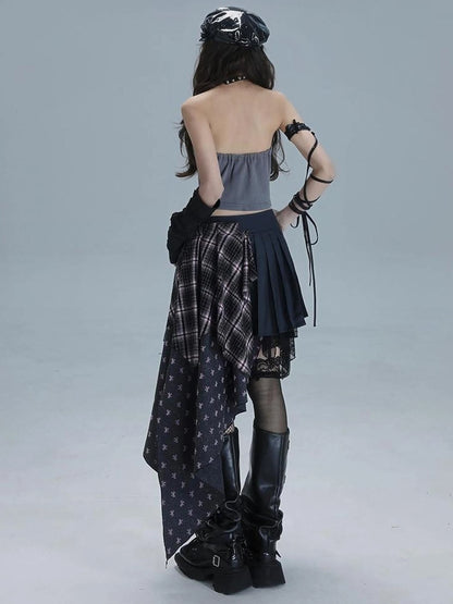 Retro Tape Print Crop Top