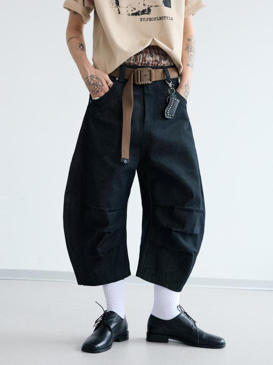 Peoplesense Retro Unisex Denim Scimitar Pants