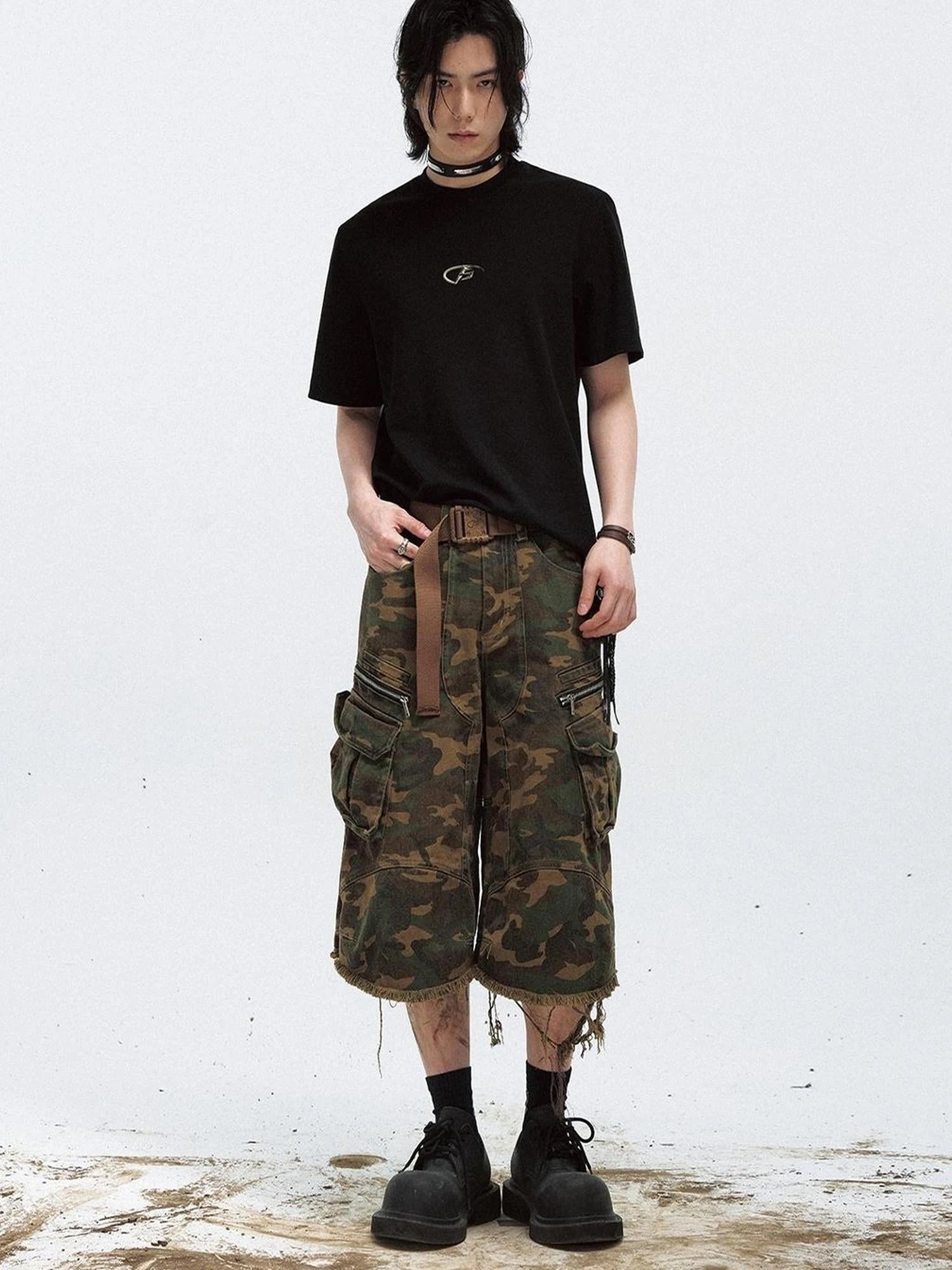 Retro Utility Weave Tactical Belt Unisex 100 Polyester 3 7 X 119 Cm