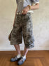 Retro Washed Camo Cropped Pants