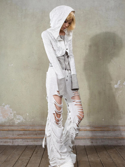 Retro Y2K Punk Knit Cropped Jacket