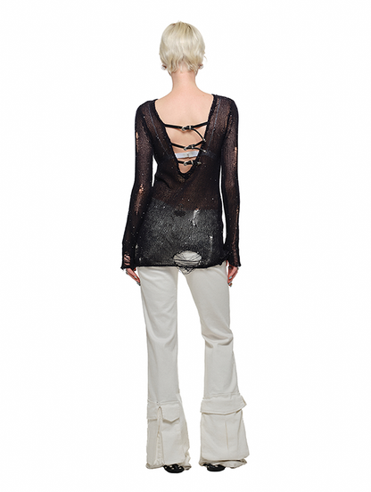 Reversible Knit Top With Cutout Beadworkbolero Jackets