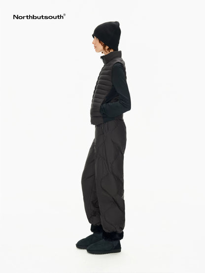 Ribbed Layered Slim Fit Stand Collar Women&
