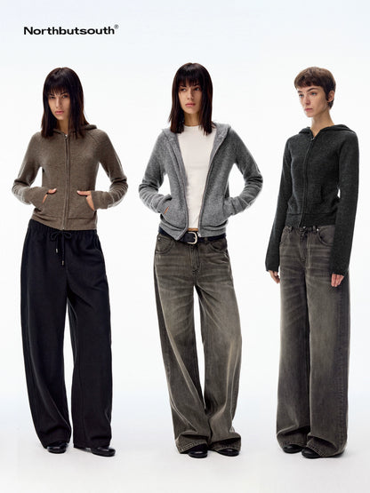 Ribbed Pocketed Cropped Women&