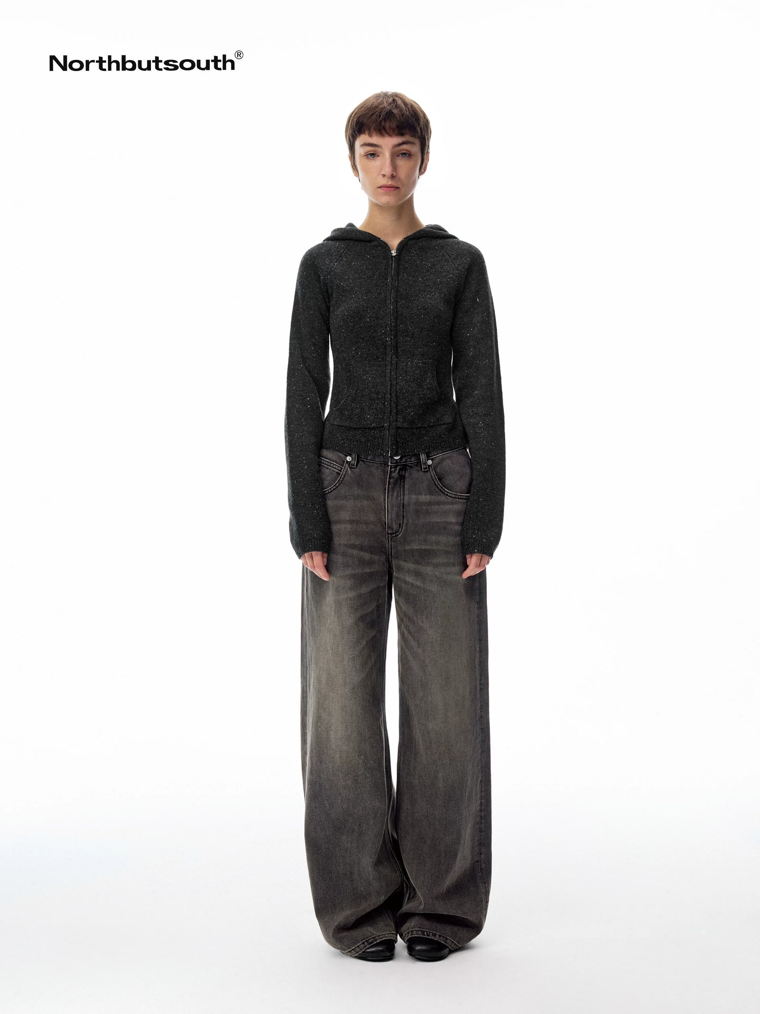 Ribbed Pocketed Cropped Women&