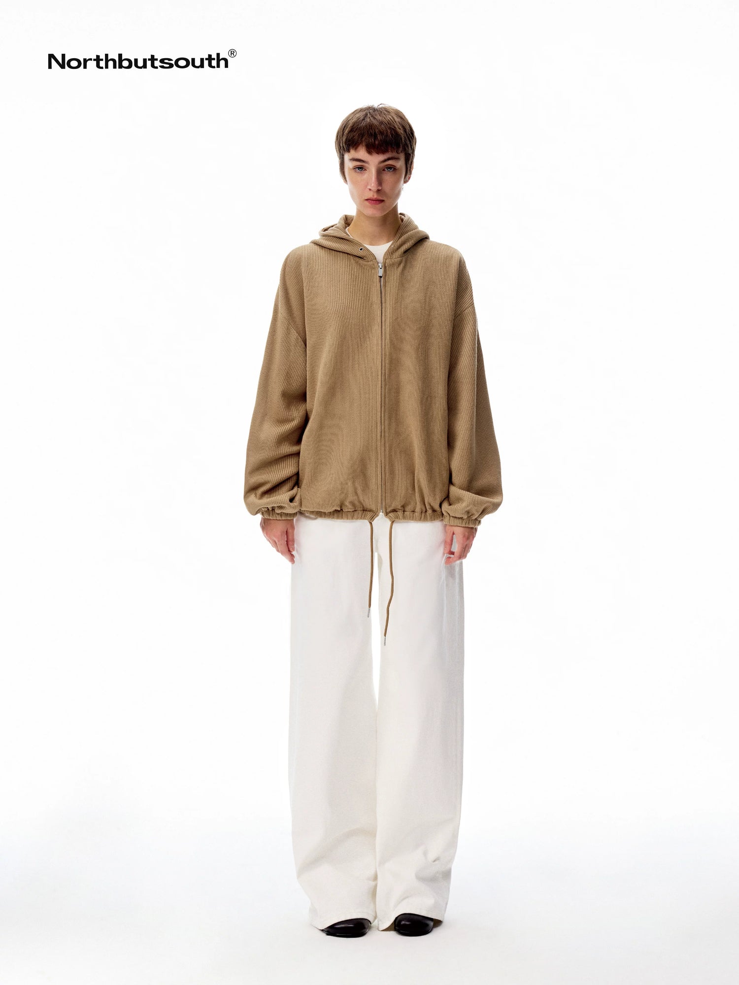 Ribbed Texture Relaxed Casual Women&