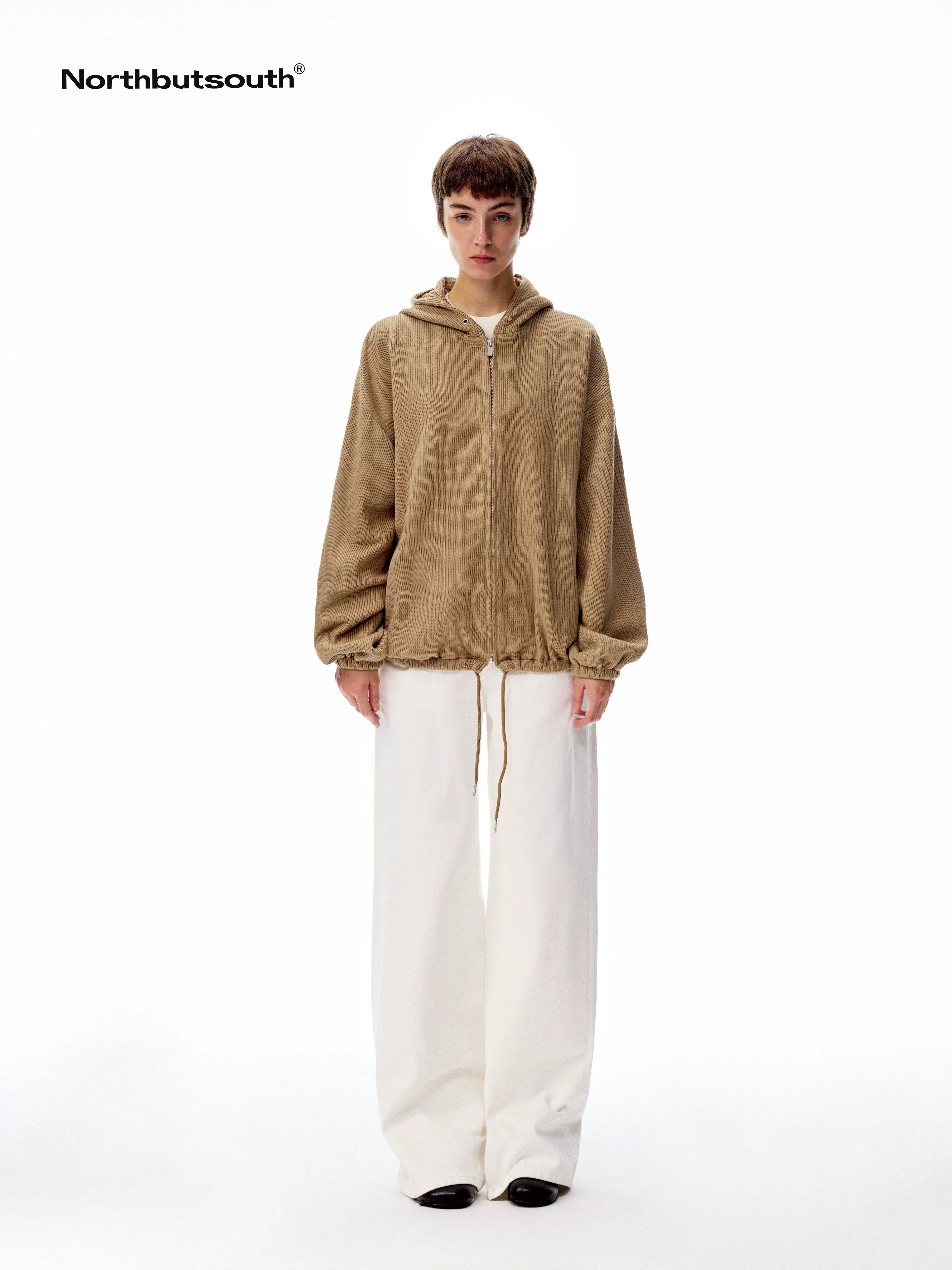 Ribbed Texture Relaxed Casual Women&
