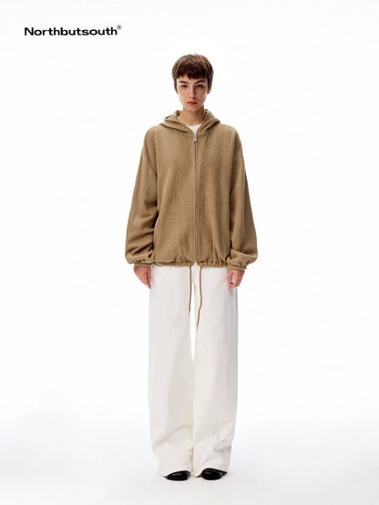 Ribbed Texture Relaxed Casual Women&