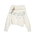 Update Cest Nous Chain Jacquard Detachable Belt Punk Collar Loose Sweater