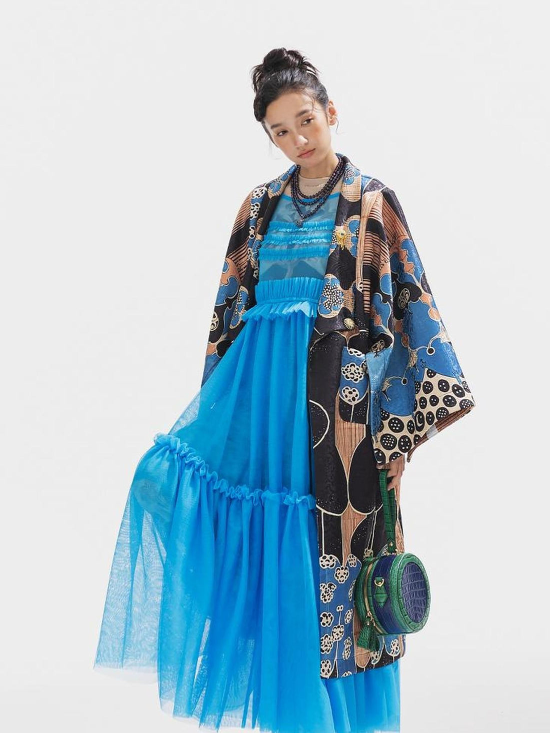 Sweet Mi River 3.0 Ethnic Print Kimono Coat One Size Boho Long Sleeve