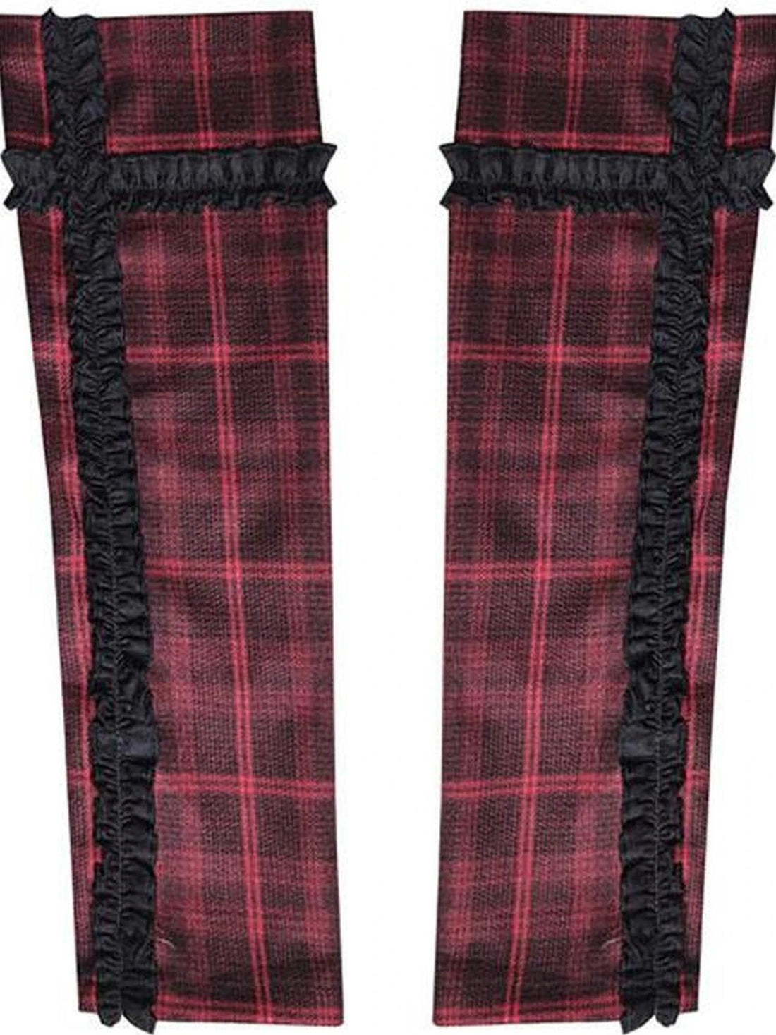 Rock Chic Red Black Plaid Sleeveless Top