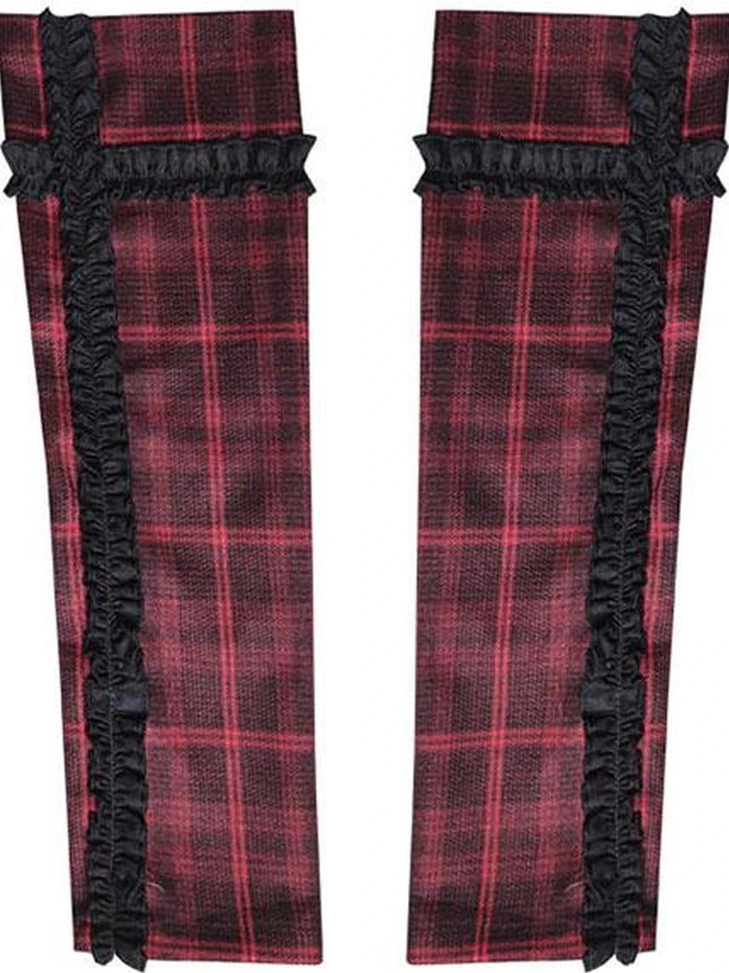 Rock Chic Red Black Plaid Sleeveless Top