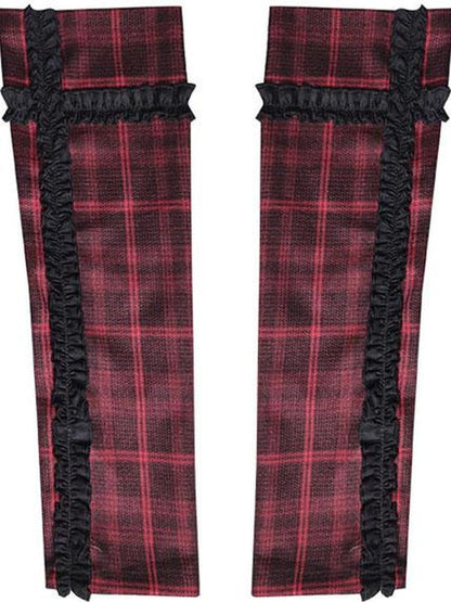 Rock Chic Red Black Plaid Sleeveless Top