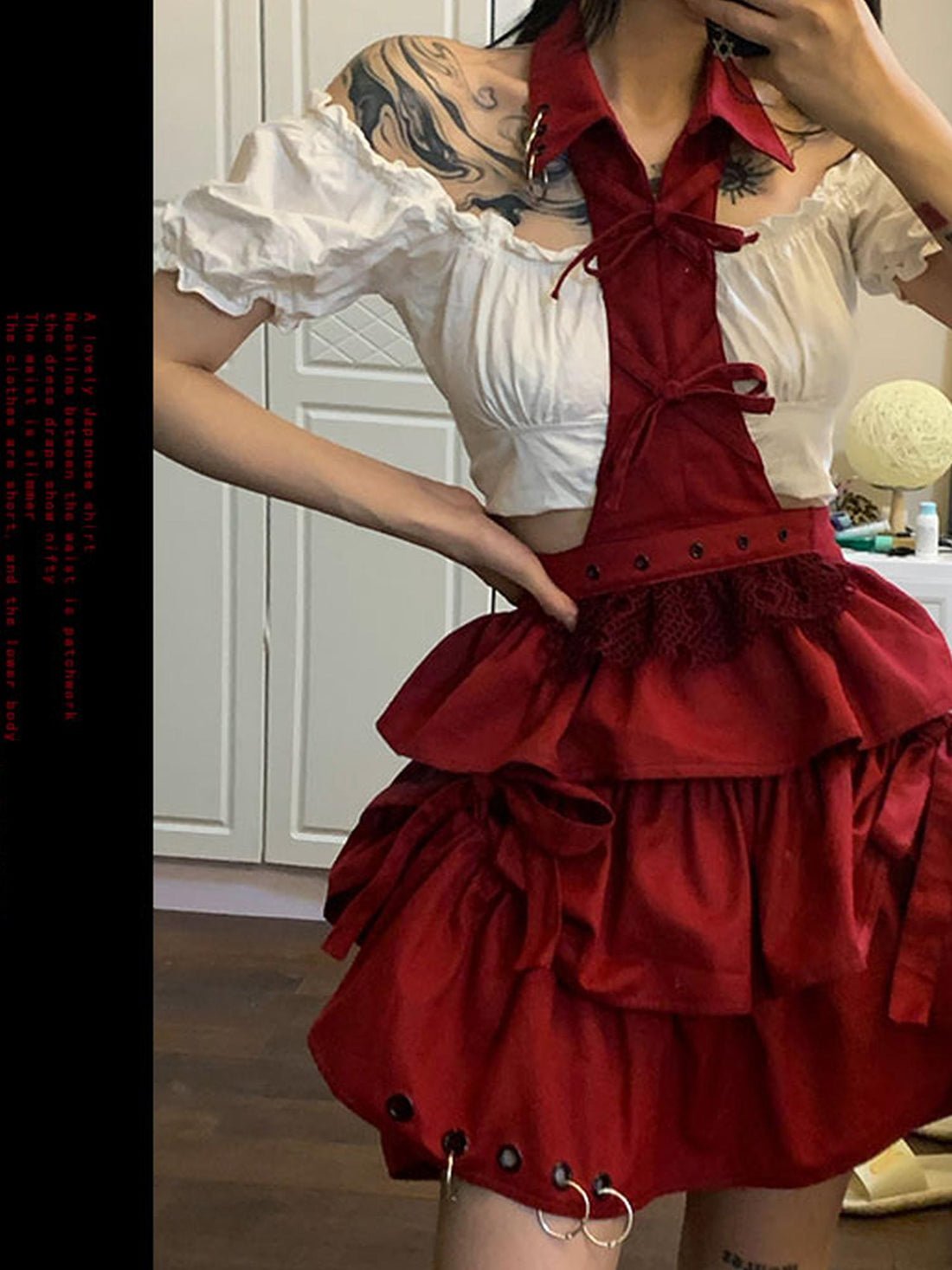 WSW WUSHENWU Rock Sweetie Spicy Ruffled Cake Dress