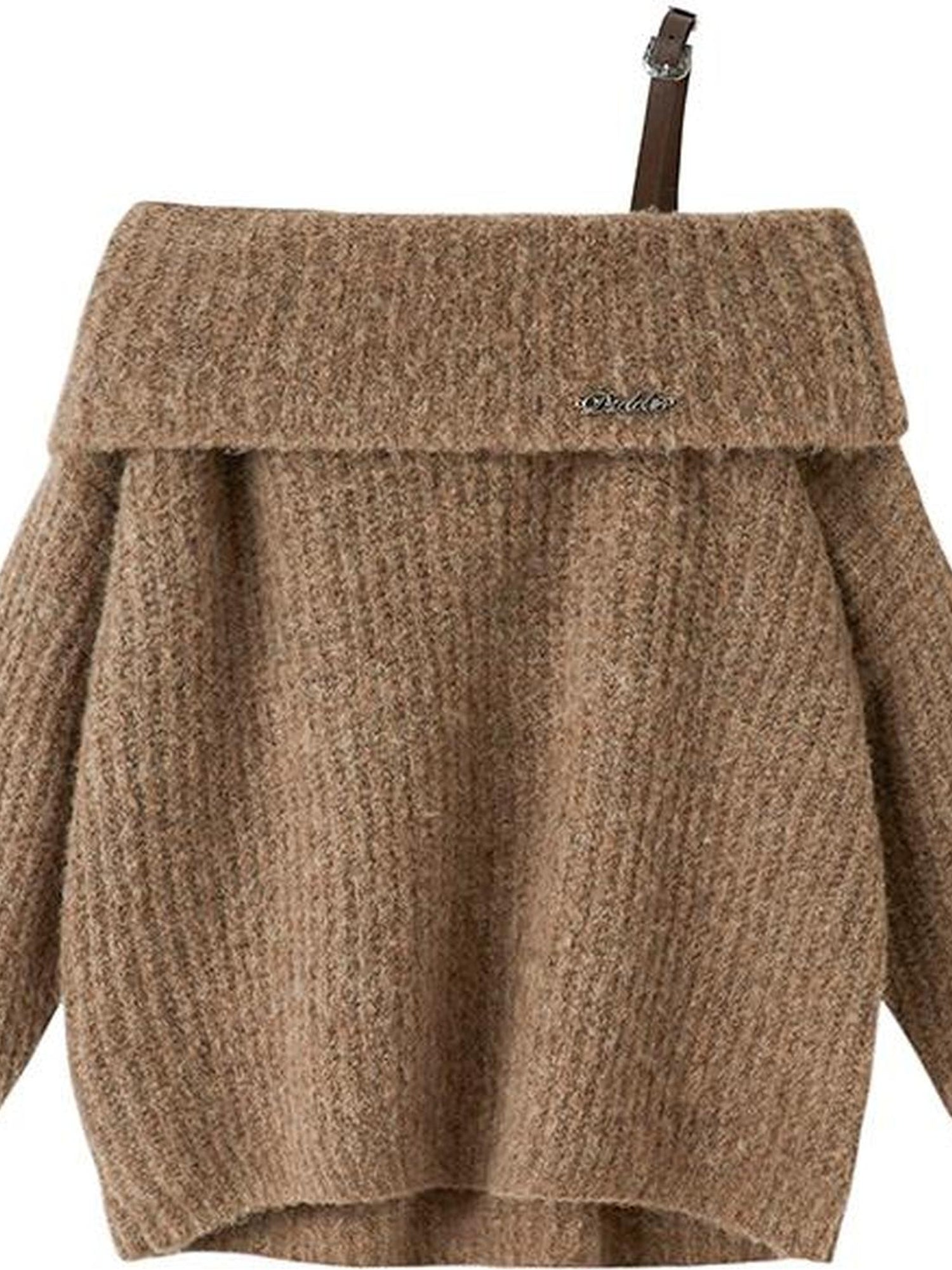DIDDI MODA Romantic Off Shoulder Belted Sweater