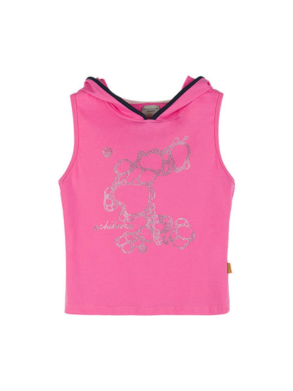 Achihara Tropical Fish Rhinestone Sleeveless Crop Top