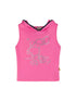 Achihara Tropical Fish Rhinestone Sleeveless Crop Top
