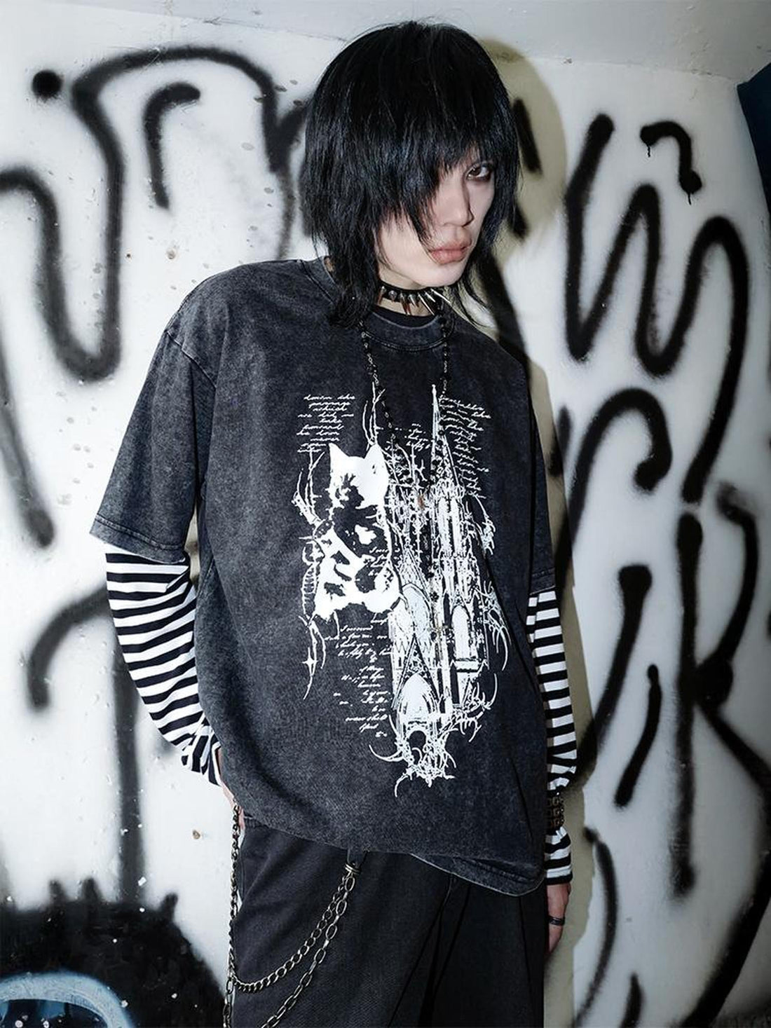 Rs by RebelSeed Artistic Striped Heat Transfer Print Women&