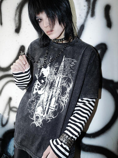 Rs by RebelSeed Artistic Striped Heat Transfer Print Women&