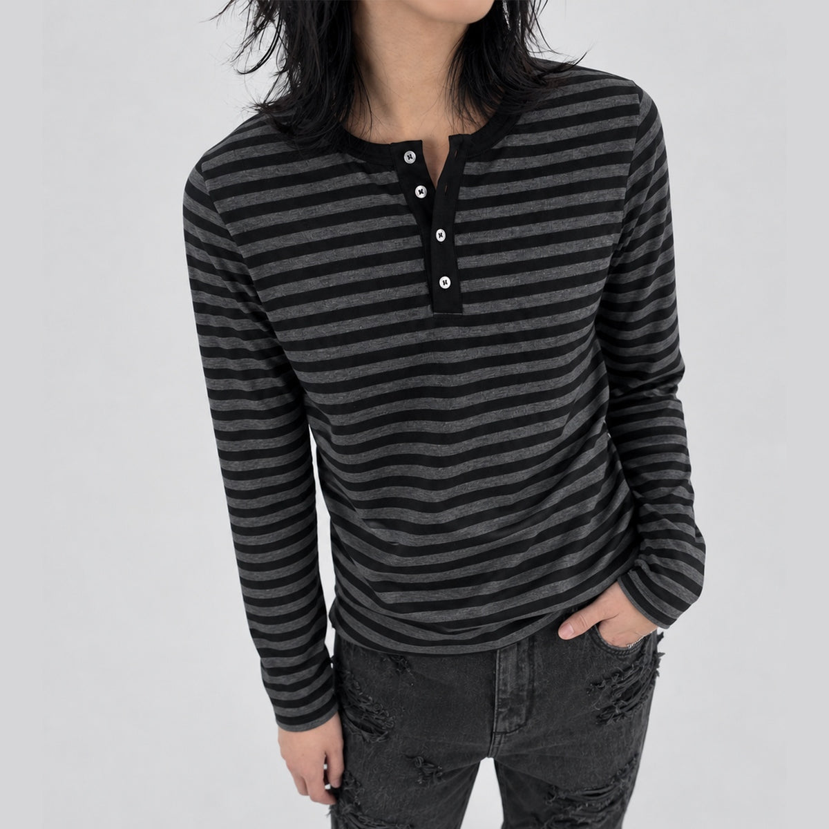 Rs_by_RebelSeed_Black_Gray_Stripe_Emo_Punk_Drop_Shoulder_Women&