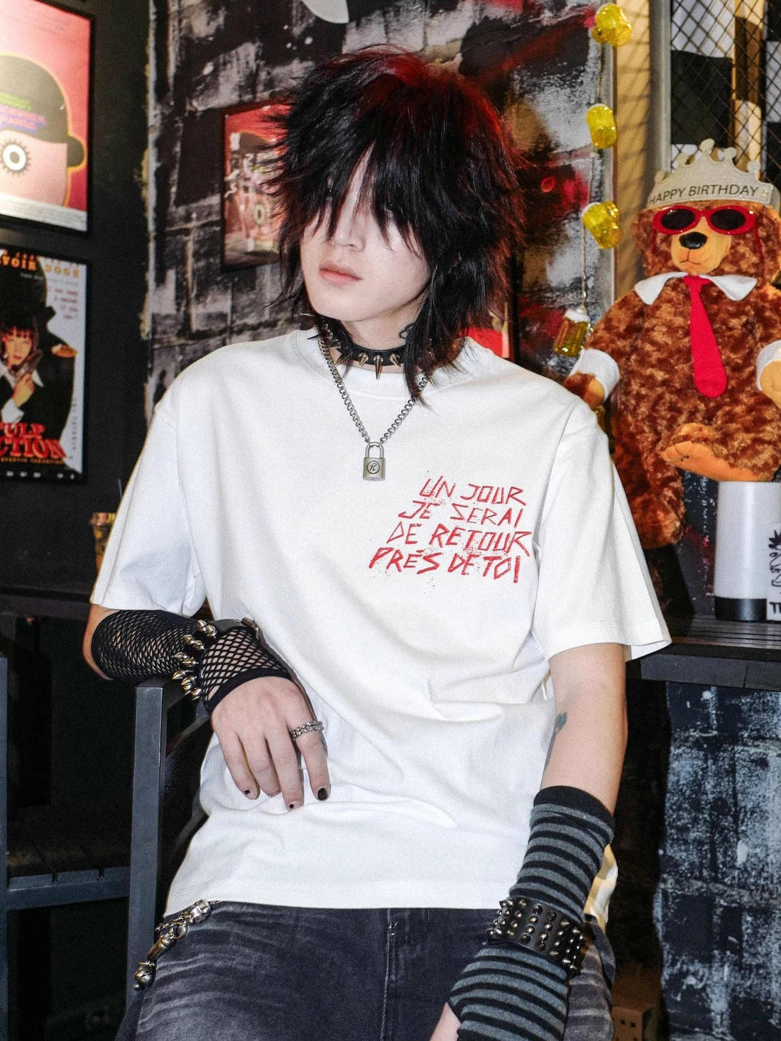Rs by RebelSeed Black Punk Animal Print Heat Transfer Women&